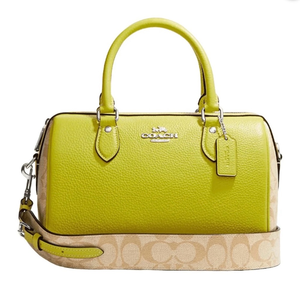 Coach Green and Tan Women's Cross Body bag